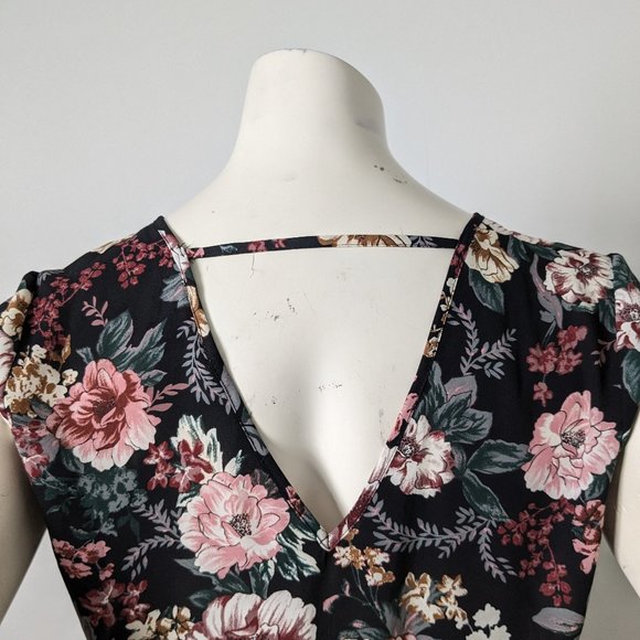 Halogen - Floral Short Sleeve Blouse - Size S - Picture 5 of 6